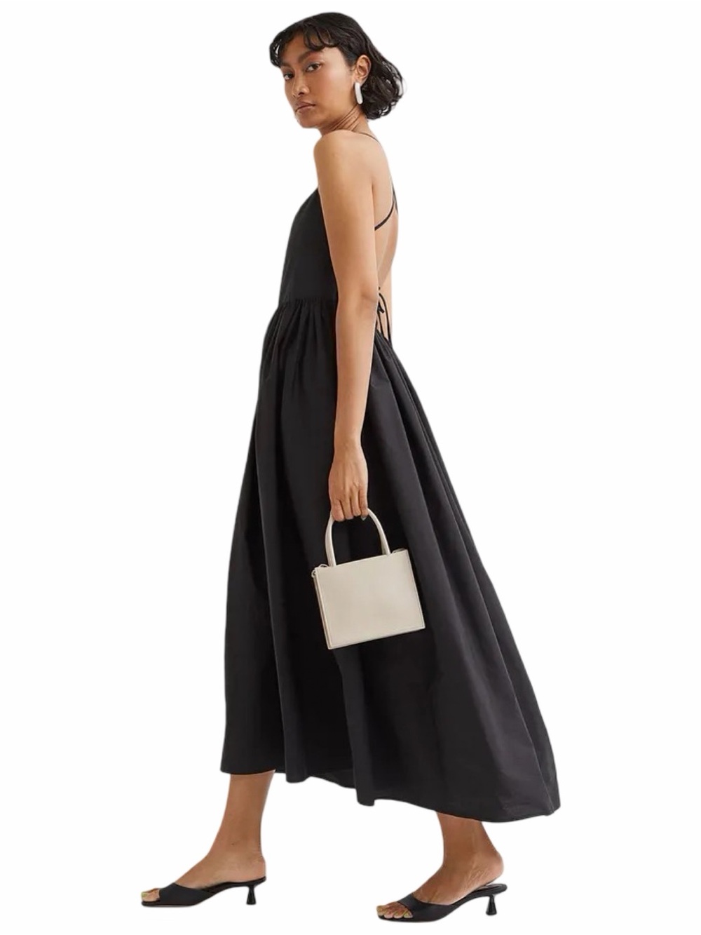 H&M Black Backless Maxi Dress
